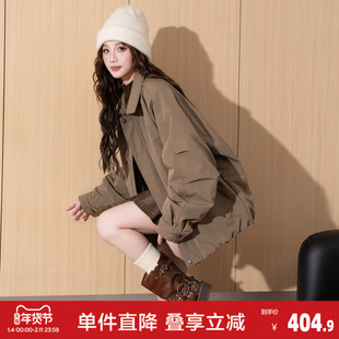 唐狮2025冬季女款翻领羽绒外套外穿高级感小个子洋气显瘦女装