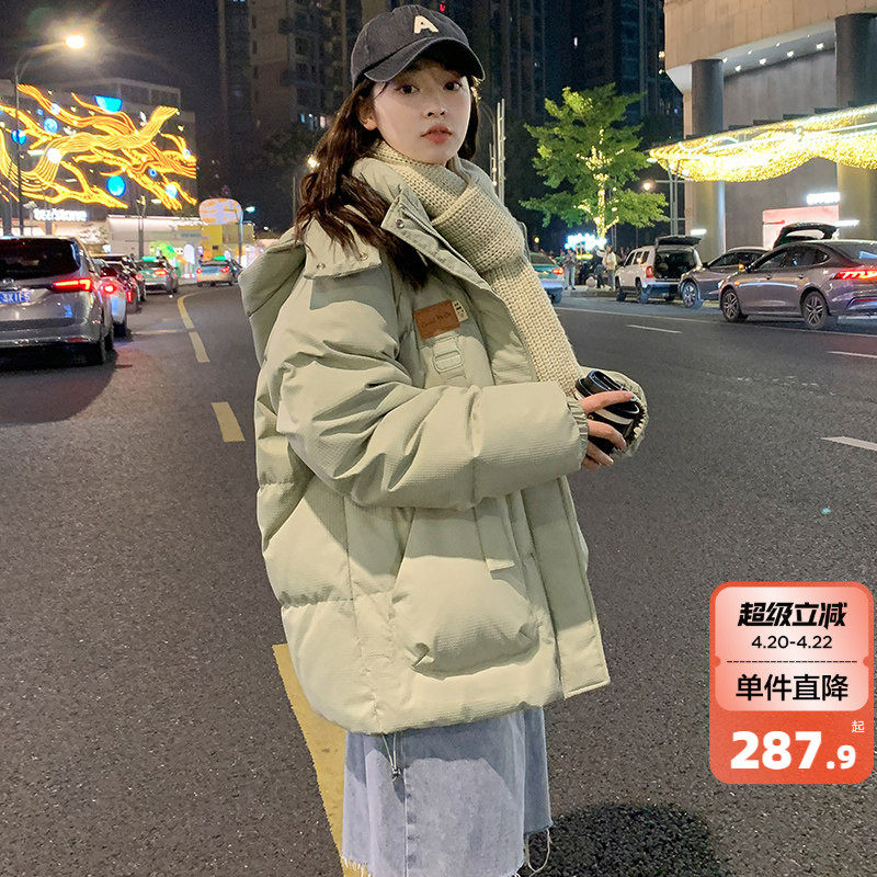 唐狮冬季新款女棉服韩系穿搭短款宽松派克服棉袄长款面包棉衣