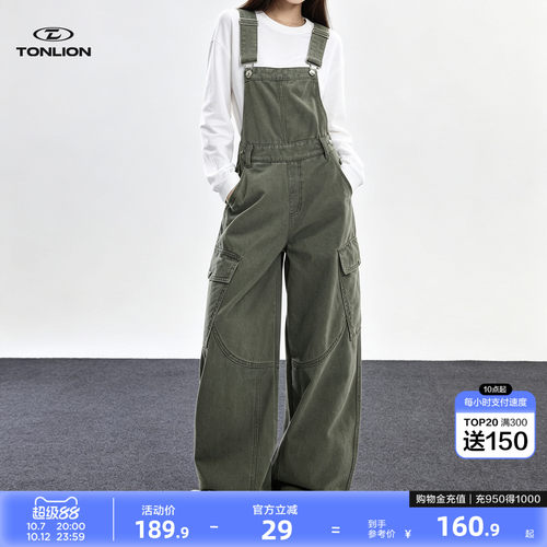 唐狮牛仔背带裤女秋季2026新款