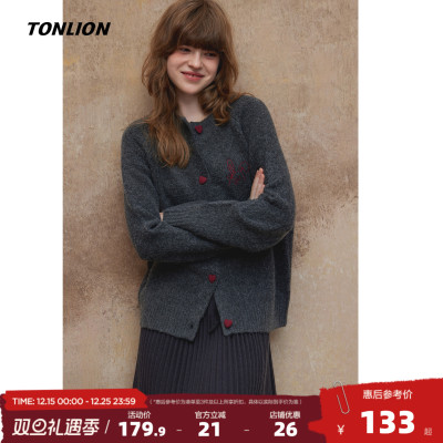 唐狮2025春秋新款毛衣开衫女