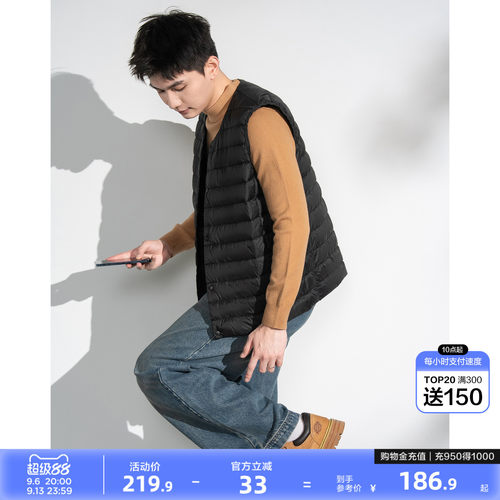 唐狮2026冬季男短款新款休闲简约百搭轻便保暖内胆羽绒服马甲