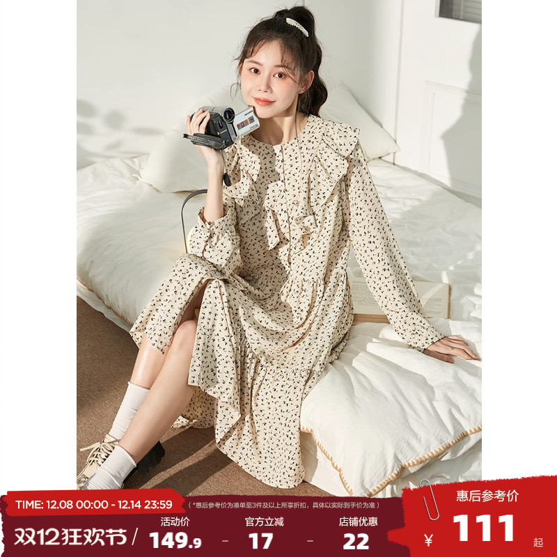 春夏宽松碎花连衣裙唐狮