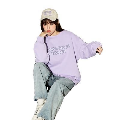 新款圆领长袖女卫衣唐狮