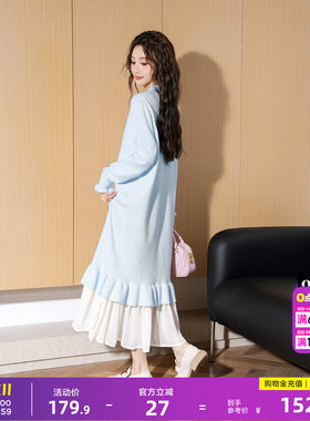 唐狮冬季连衣裙女2026秋冬新款冬天内搭打底裙中长款针织毛衣裙
