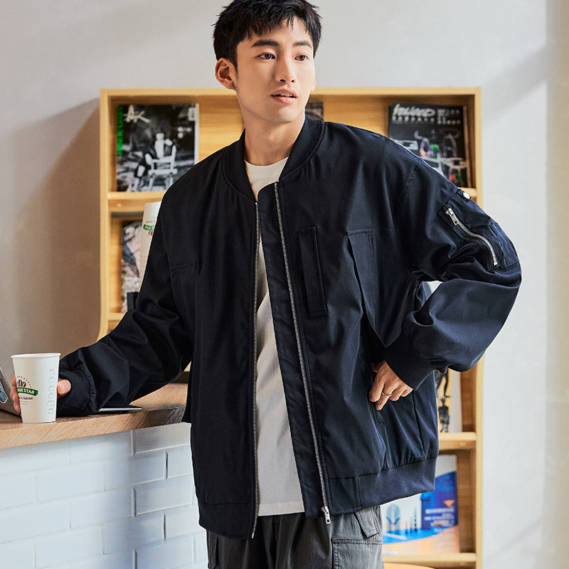 唐狮休闲外套男2025秋季新款潮牌宽松百搭青少年痞帅炸街飞行夹克