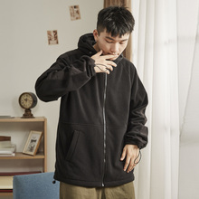 潮流夹克青少年连帽上衣 摇粒绒外套ins韩版 唐狮2019秋冬新款 男士