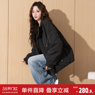 唐狮2026冬季女立领夹克棉衣外套冬季抗寒棉服女小个子高级感