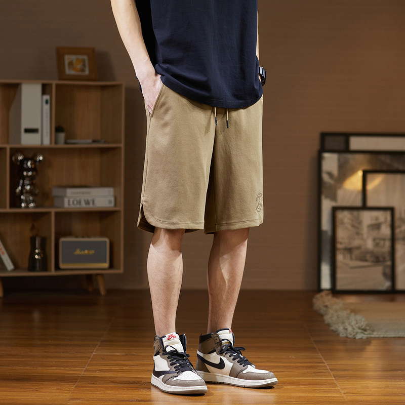 唐狮2024春夏新款休闲短裤男宽松直筒五分裤休闲卫裤少年中裤子潮