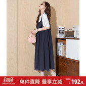 唐狮短袖 女Q 连衣裙女夏套装 T恤搭配背带裙女一整套2025年夏季 新款