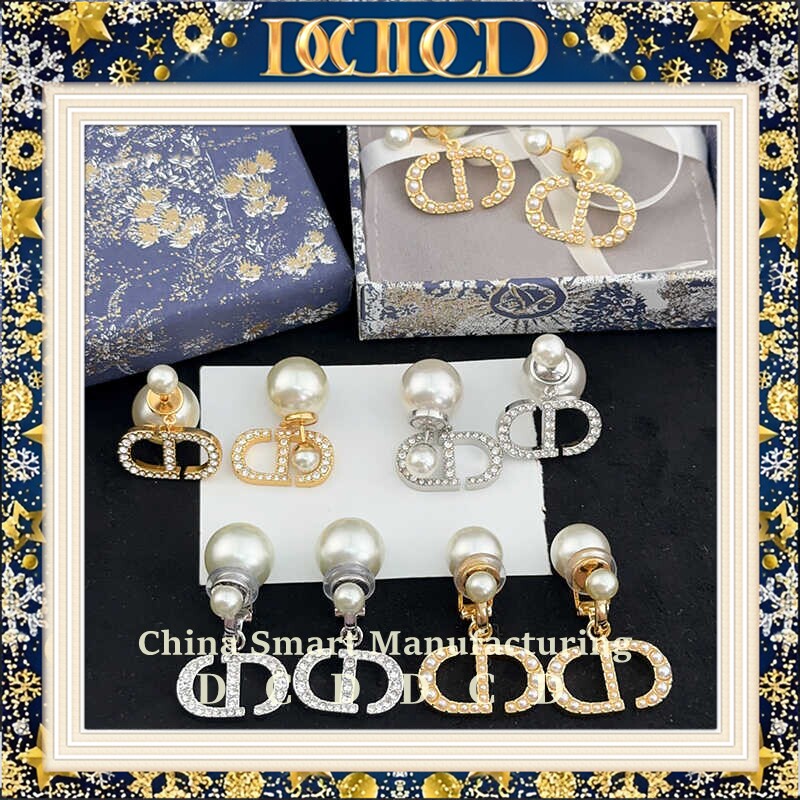 D C D D C D家满钻CD新款吊坠耳环珍珠韦雪同款轻奢高级感耳饰