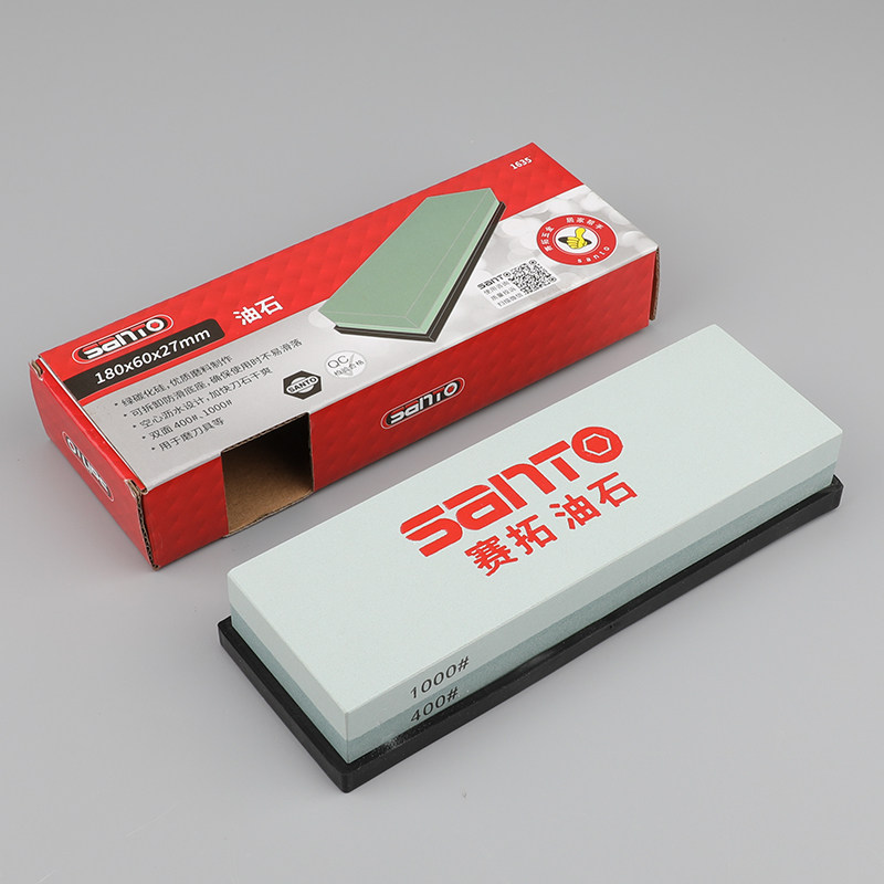 赛拓 双面磨刀石双用天然家用菜刀开刃油石包邮油石条磨石磨150MM图片