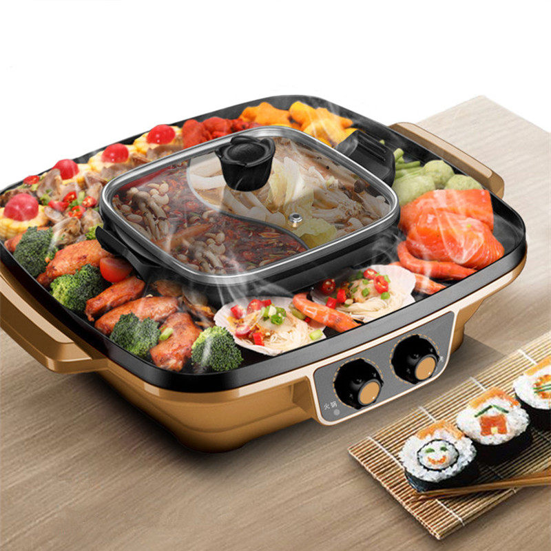 one Electric oven multi-function barbecue grill household Grill pan electrothermal Hot Pot smokeless Largein the Outdoor/Mountaineer/Camping/Travel Goods , Stoves/Tableware/Picnic barbecue supplies , BBQ/Grill  category - from Buy2taobao.com to provide professional Taobao agent buy service