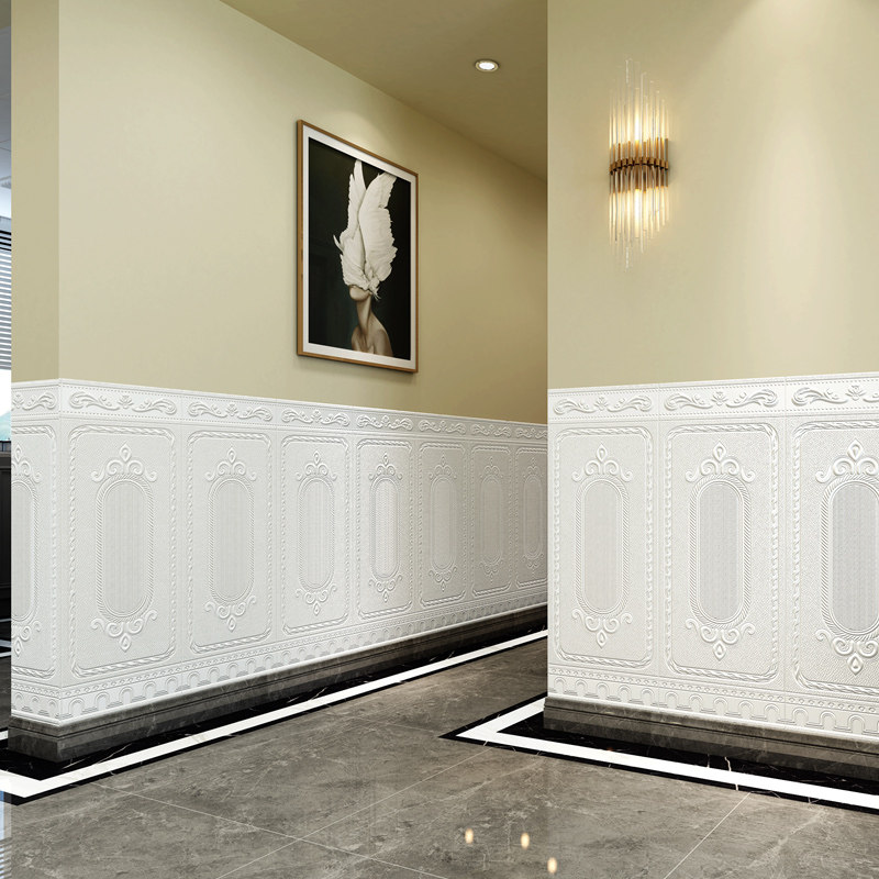 3d立体墙贴软包墙围装饰贴纸饭店墙裙自粘墙纸客厅过道护墙板墙贴