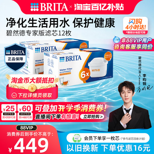 碧然德去水垢家用滤芯净水器