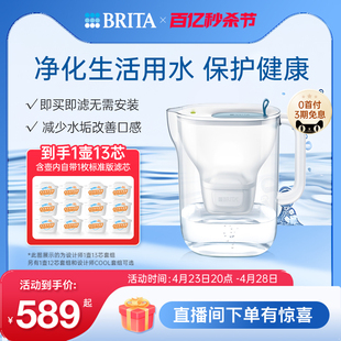 BRITA碧然德家用过滤水壶净水器净水壶设计师系列+专家版滤芯套组