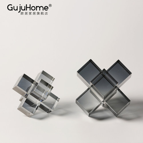 顾居创意摆件烟灰水晶十字架