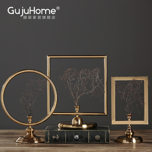 新款现代简约欧式摆件 创意家居客厅玄关样板间装饰品 合金珊瑚工