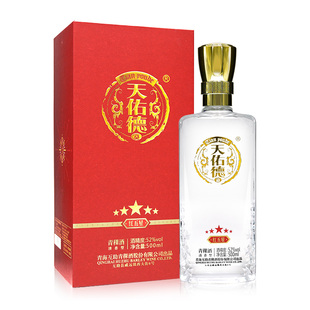天佑德青稞酒红五星52度500ml 青海互助 清香型白酒