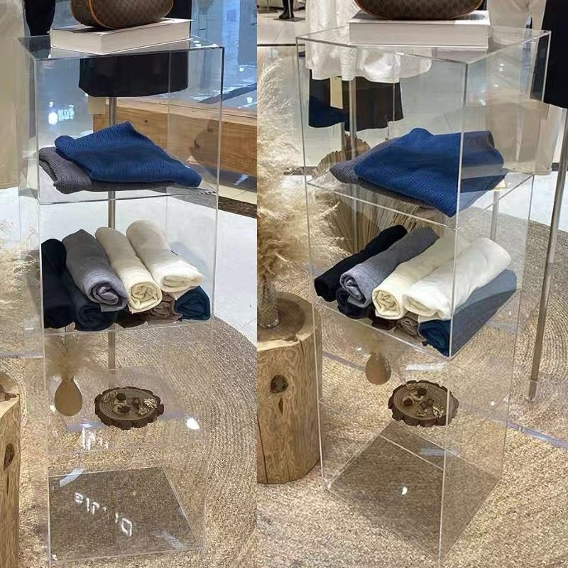 服装店置物架橱窗亚克力展示架摆放鞋包包架展柜女装店亚克力展台