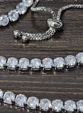 锦绣微光‖ 原创设计铜镶满钻立方氧化锆石手链