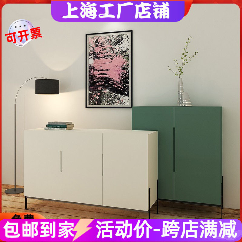 北欧轻奢餐边柜钢琴烤漆茶水柜创意个性储物柜碗柜现代简约玄关柜