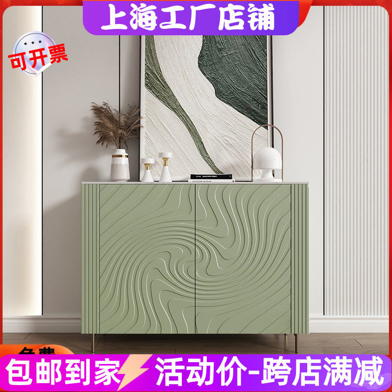 意式轻奢玄关柜台艺术入户玄关鞋柜钢琴烤漆餐边柜现代简约储物柜