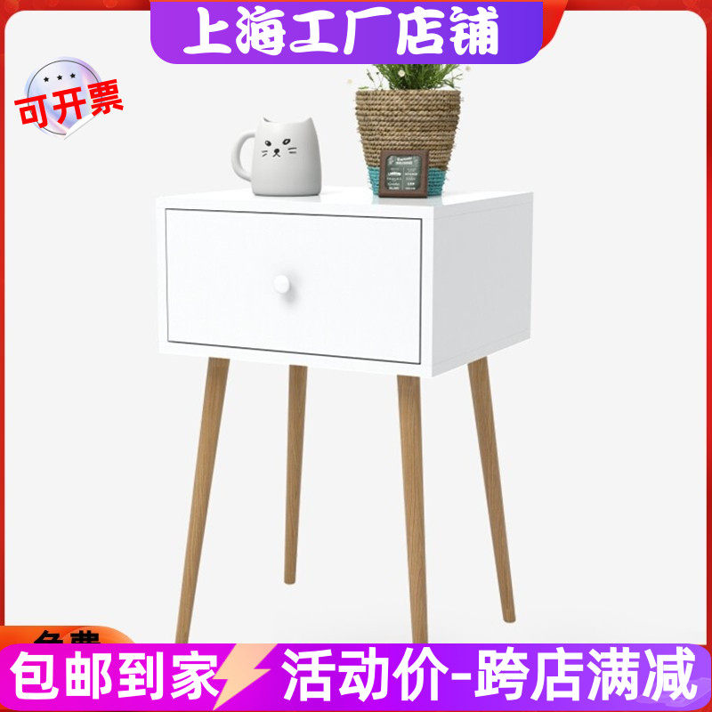 实木网红钢琴烤漆床头柜现代简约床边柜迷你经济型收纳储物柜定制