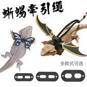爬虫蜥蜴牵引绳鬃狮蜥蓝舌外出牵引带遛蜥蜴绳爬宠牵绳带翅膀背带