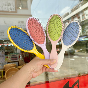 狐巴钢针齿气垫梳气囊梳按摩木梳子家用长发顺发梳时尚美发梳子