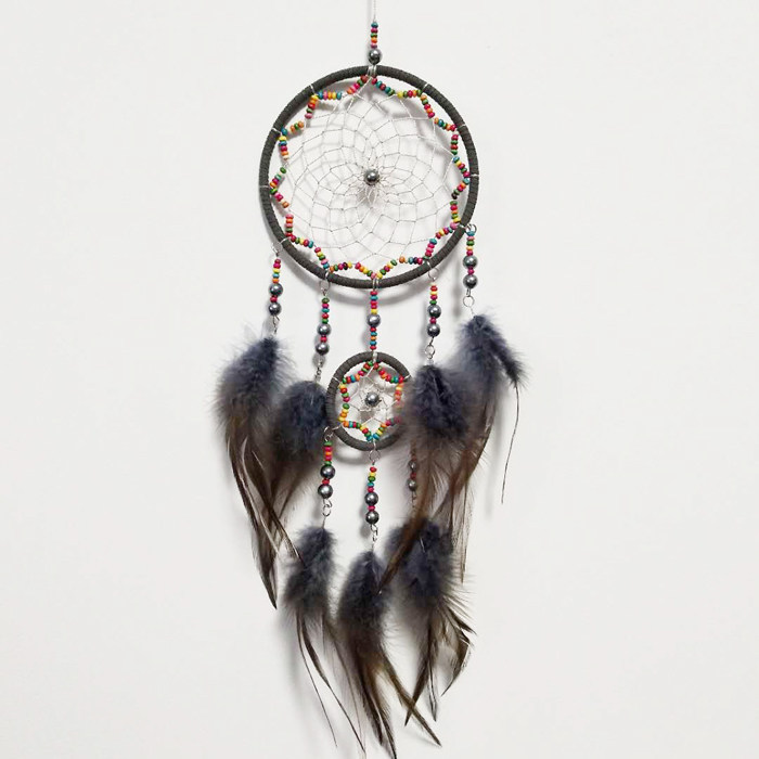 dream catcher捕梦网创意家居精品室内挂件二灰米珠小傣风格礼物