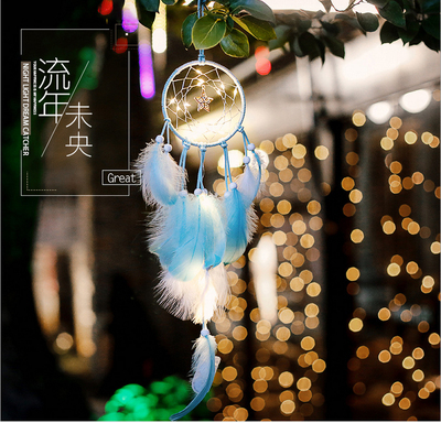 dream catcher印第安捕梦网 送礼挂件手工生日礼物彩色两圈4色款