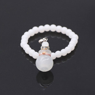 精油手链白月光香水瓶可打开随身香薰球手串带伸缩手环琉璃珠