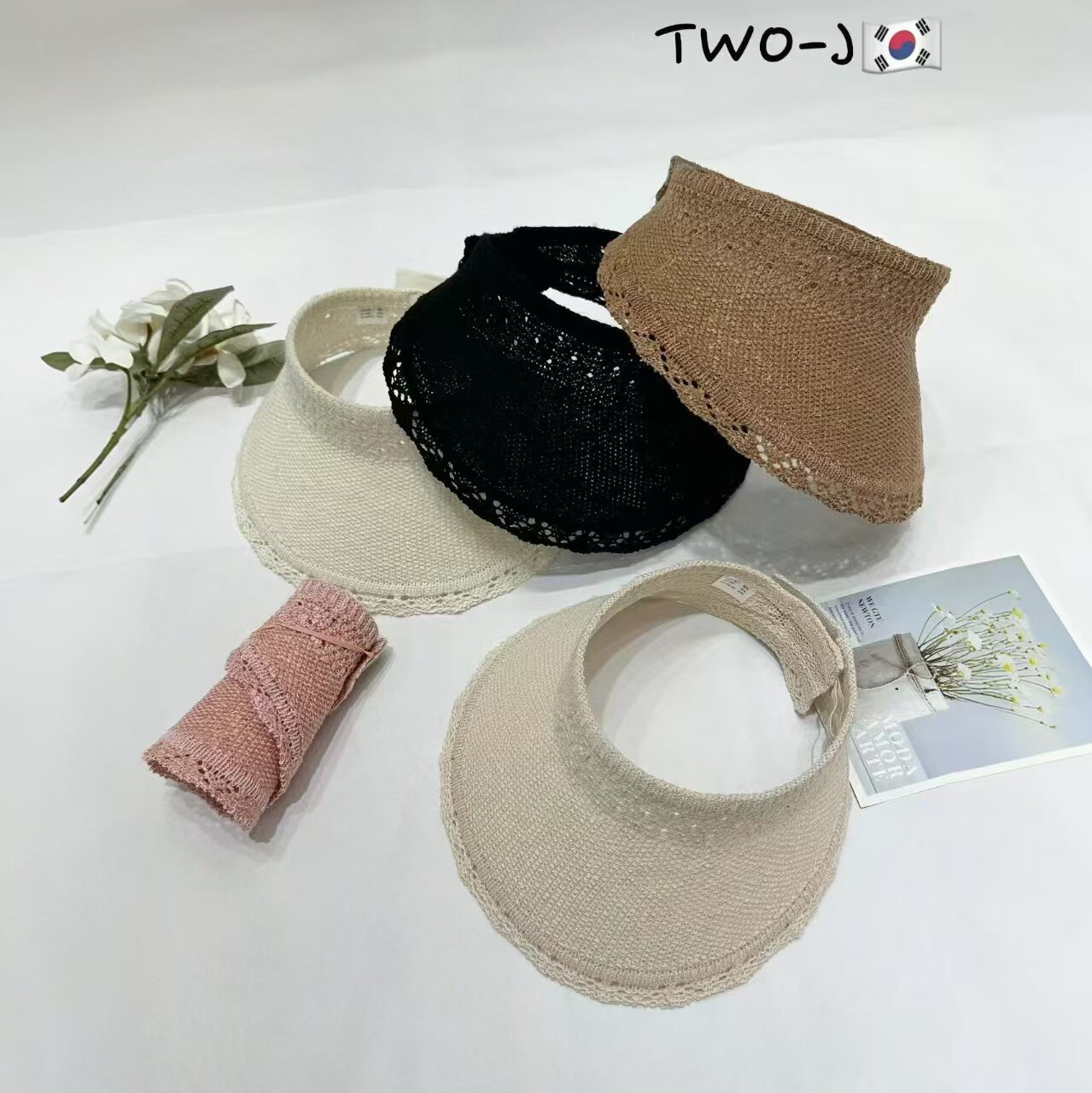 韩国夏季防晒遮脸折叠空顶帽子女