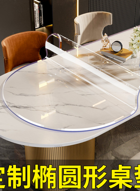 加厚餐桌防烫耐高温隔热垫防水防油透明pvc软玻璃高级感免洗桌布