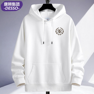 唐狮集团DESSO秋冬季连帽卫衣男女士新款青少年白色美式休闲帽衫