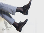 不混装 日本more男士 素面丝袜蓝黑单底日丝袜头脚跟加厚3双