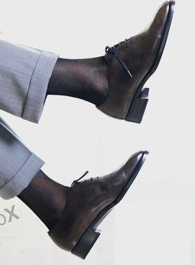 日本more男士素面丝袜蓝黑单底日丝袜头脚跟加厚3双(不混装）