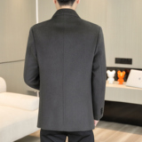 2025年秋冬季男士可脱卸羽绒内胆双面70%羊毛西装6508p260，男装毛呢大衣，星座210A（原D326A）
