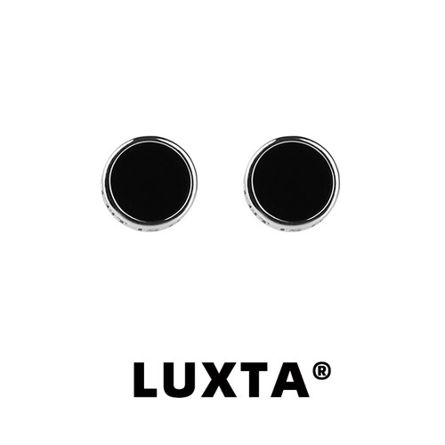 纯银耳钉LUXTAs925黑玛瑙男