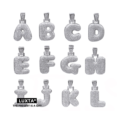 英文字母镀金嘻哈欧美吊坠项链