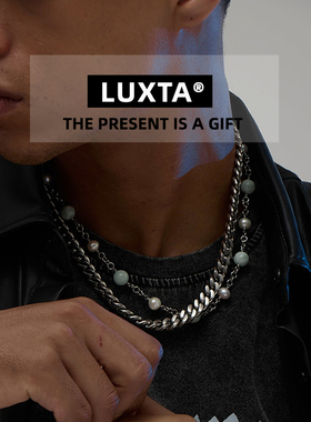 LUXTA原创双层珍珠拼接古巴项链