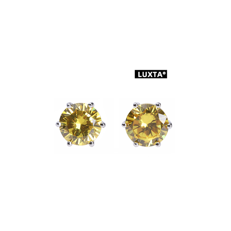 LUXTA纯银黄钻男士气质耳钉耳饰