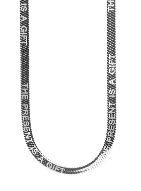 THE PRESENT IS A GIFT 蛇骨链激光刻字高街项链男锁骨链礼物嘻哈