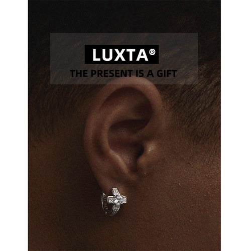 LUXTA原创纯银十字架耳环