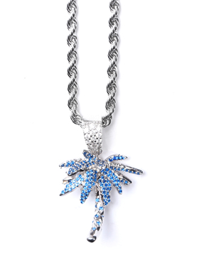 Coconut tree pendant 椰树元素 项链吊坠嘻哈椰子树潮毛衣链男女