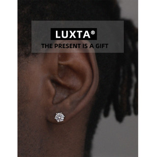 LUXTA S925 Zircon Earrings 纯银钻石耳钉男女嘻哈耳骨耳蜗锆石