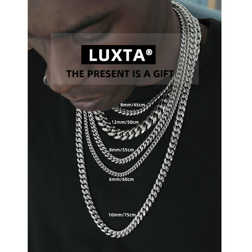 LUXTA古巴链嘻哈男不掉色潮