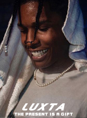 ASAP ROCKY珍珠项链天然同复古欧美流行男女嘻哈锁骨链情侣choker