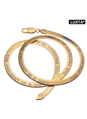 LUXTA蛇骨链嘻哈潮金色项链