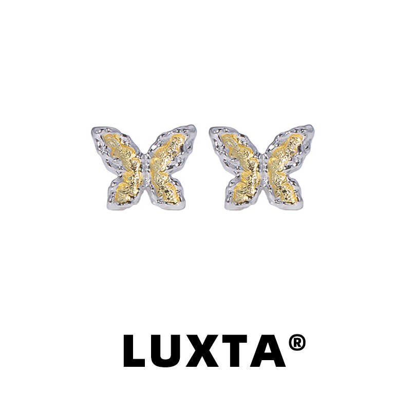LUXTA纯银嘻哈蝴蝶耳钉